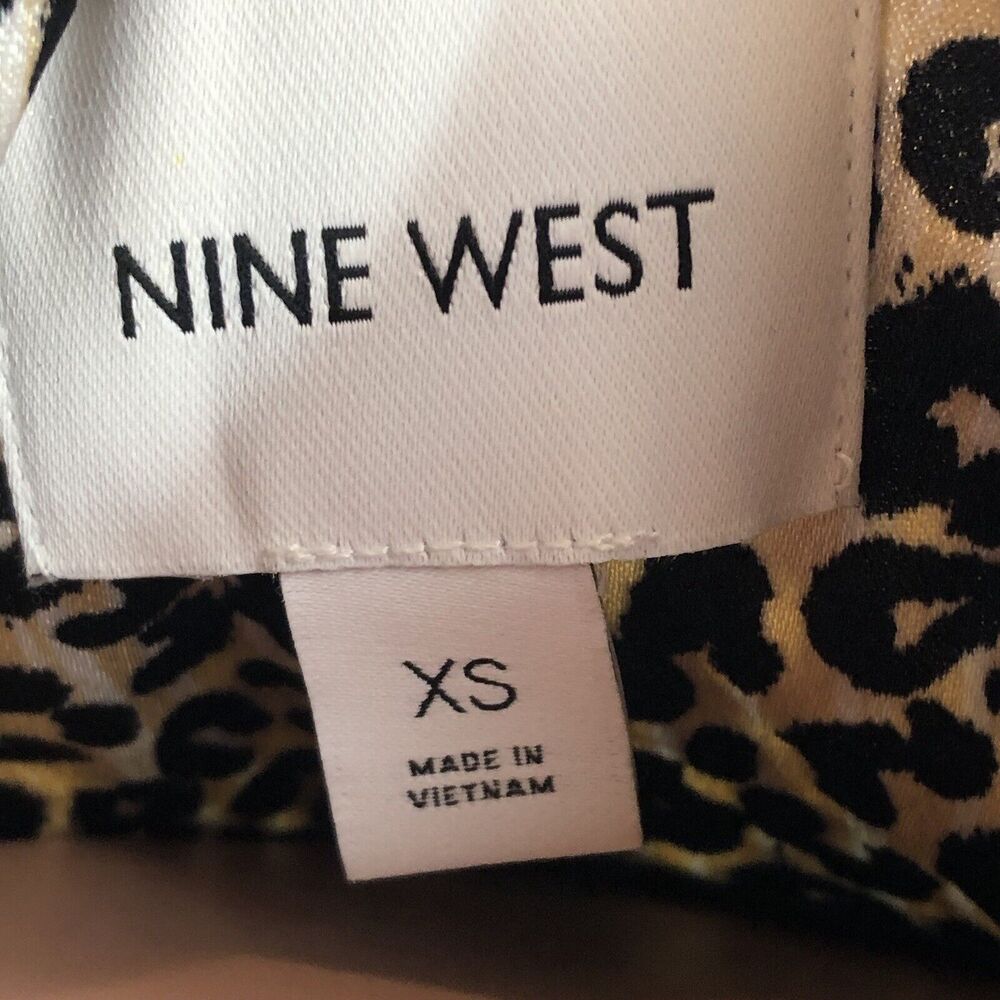 Nine West/ Leopard print polyester blazer/X-Small/gold and black/ - Picture 13 of 16